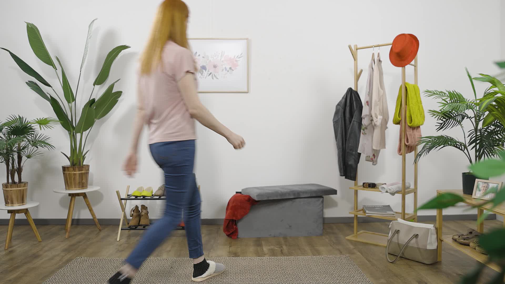 Relaxdays Sitzbank mit Stauraum, Samtbezug, 80 L, Flur, Produktbild-Vorschau 7