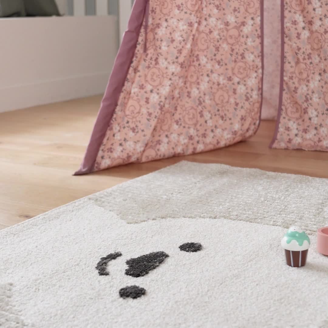 sweeek - Kinderteppich beige / cremefarben, Bärchen-Motiv Produktbild-Vorschau 7