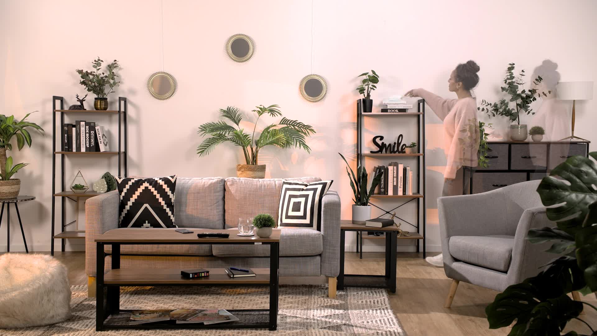 Relaxdays Spiegel 3er Set, runde Zierspiegel, Wohnzimmer, Produktbild-Vorschau 7