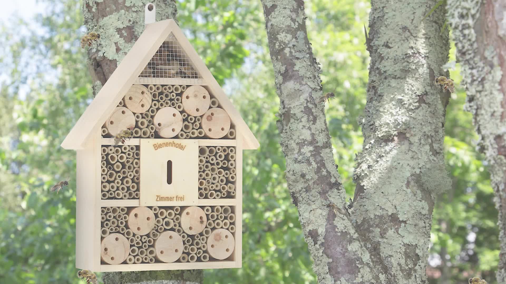 Relaxdays Bienenhotel, Nisthilfe Wildbienen, Garten, Produktbild-Vorschau 7