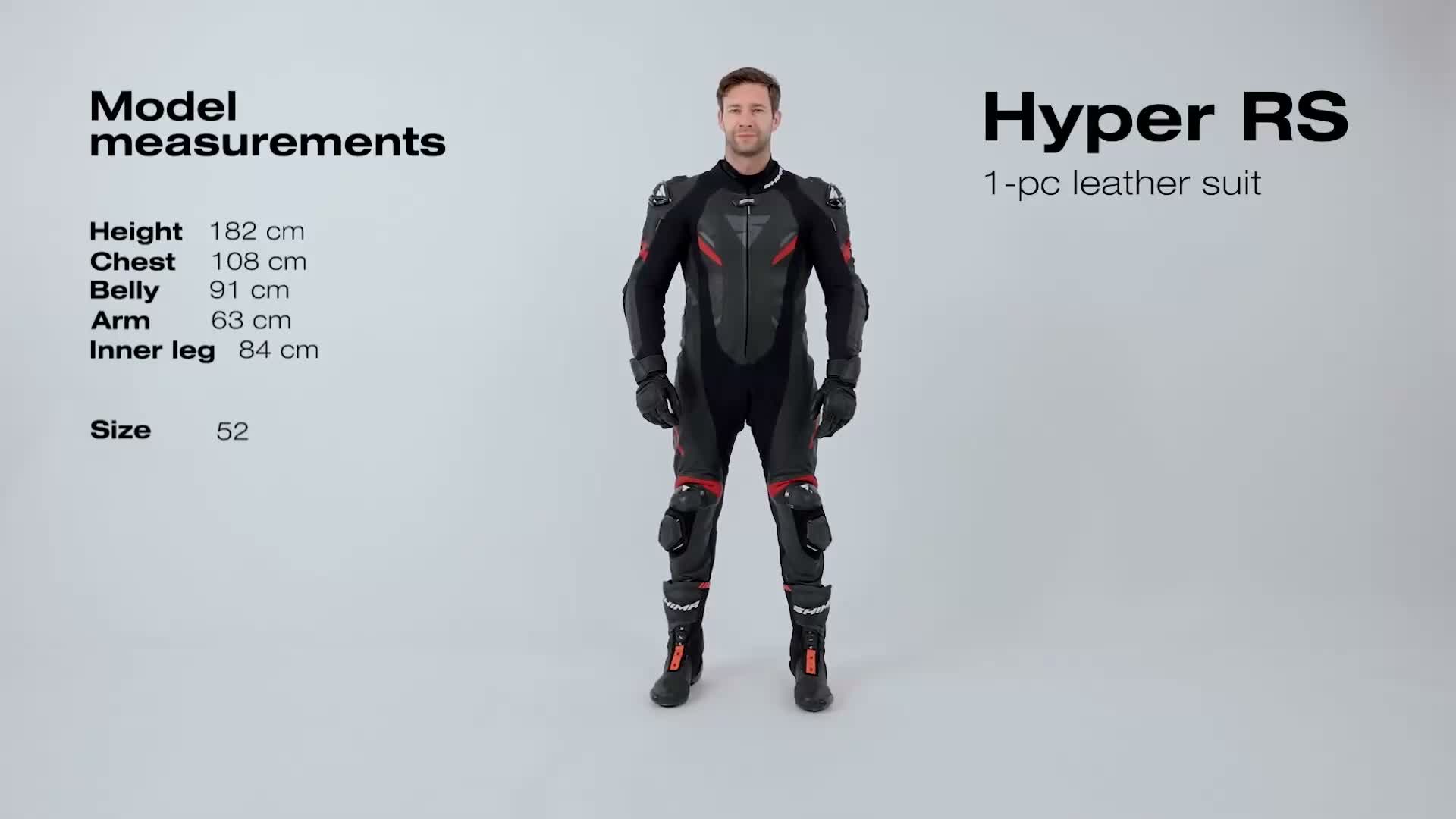 HYPER RS Einteiliger Motorradanzug aus Premium Rindsleder Produktbild-Vorschau 7