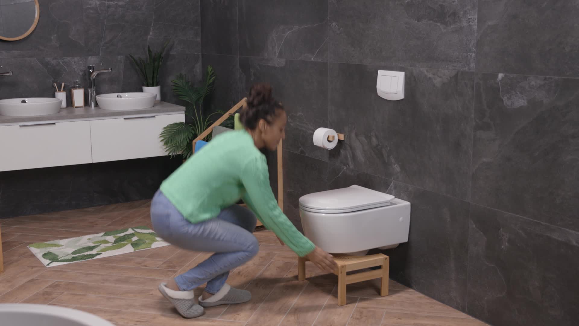 Relaxdays Toilettenhocker, Stuhlgang Unterstützung, WC Produktbild-Vorschau 7