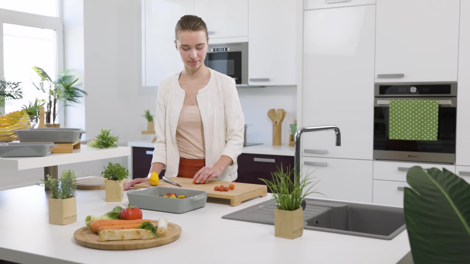 Relaxdays Auflaufform Set, Keramik, 3 Größen, eckig, Produktbild-Vorschau 7