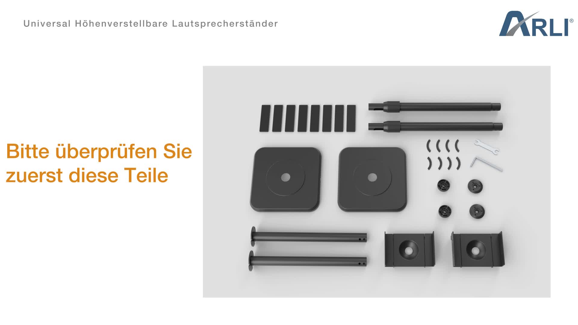 ARLI Lautsprecher Ständer Set 2er Pack höhenverstellbar 853 Produktbild-Vorschau 7