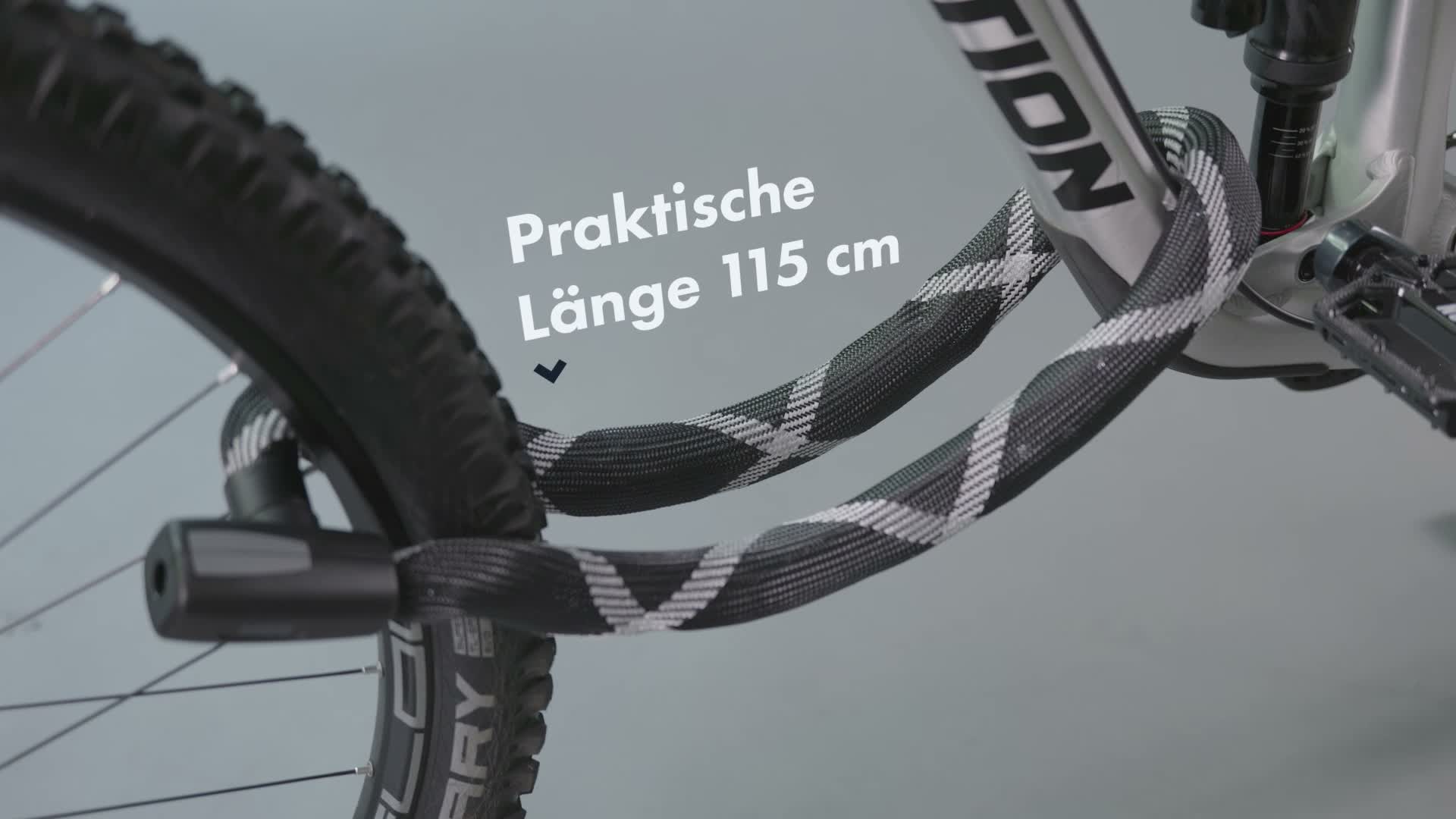 AARON Tank Fahrradschloss mit Schlüssel 115 cm Produktbild-Vorschau 7
