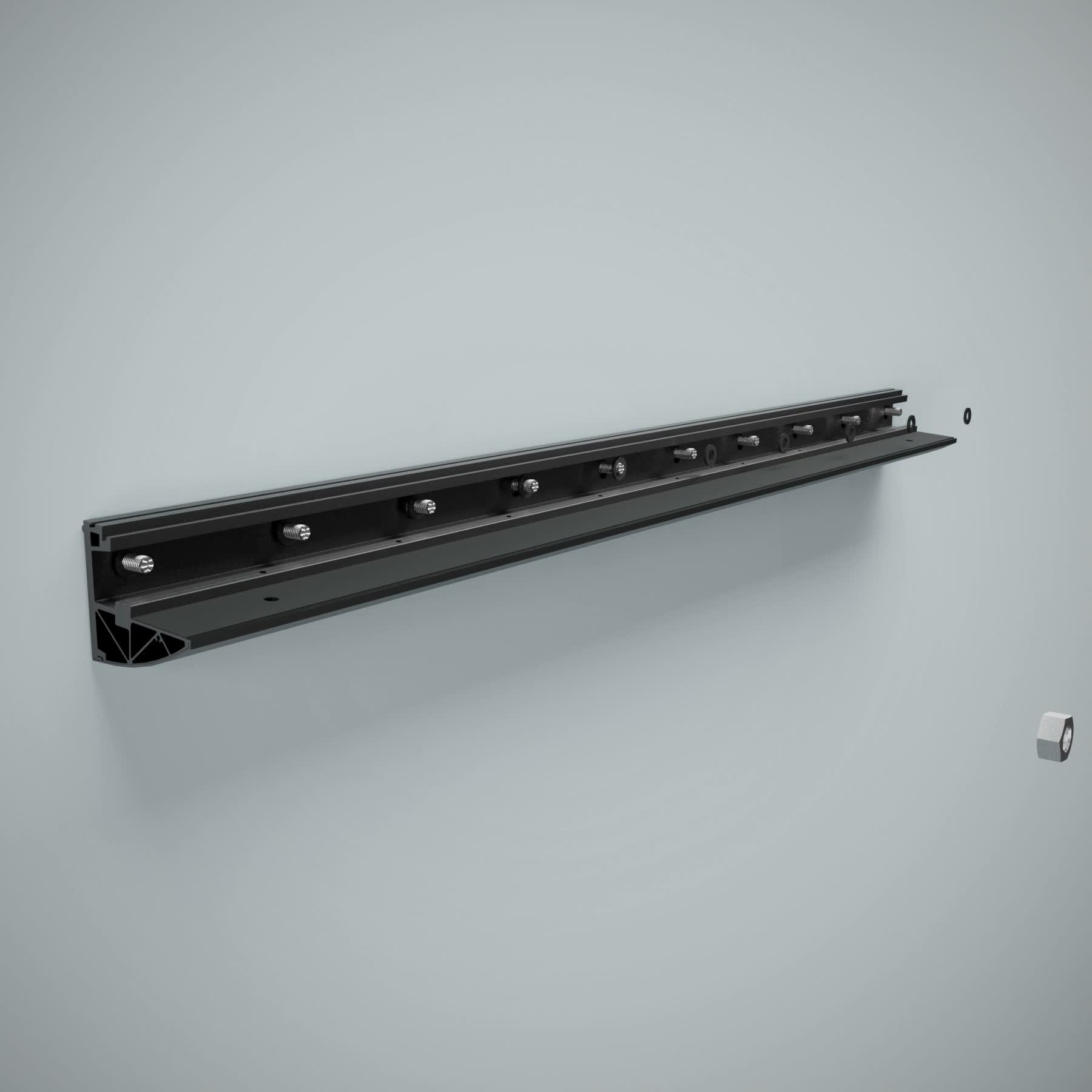 Glasvordach 200 x 100 cm VSG 8,76 mm Türvordach Überdachung Produktbild-Vorschau 7
