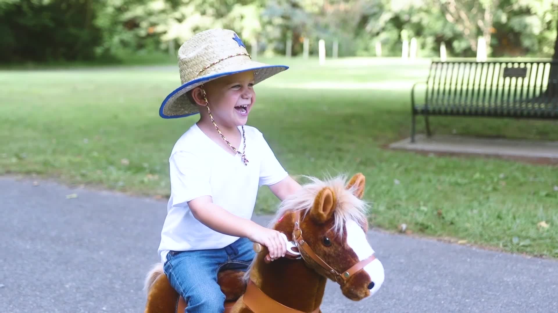 PonyCycle Jazdecký kôň jednorožec pre deti od 3 do 4 rokov Náhľad obrázku produktu 7