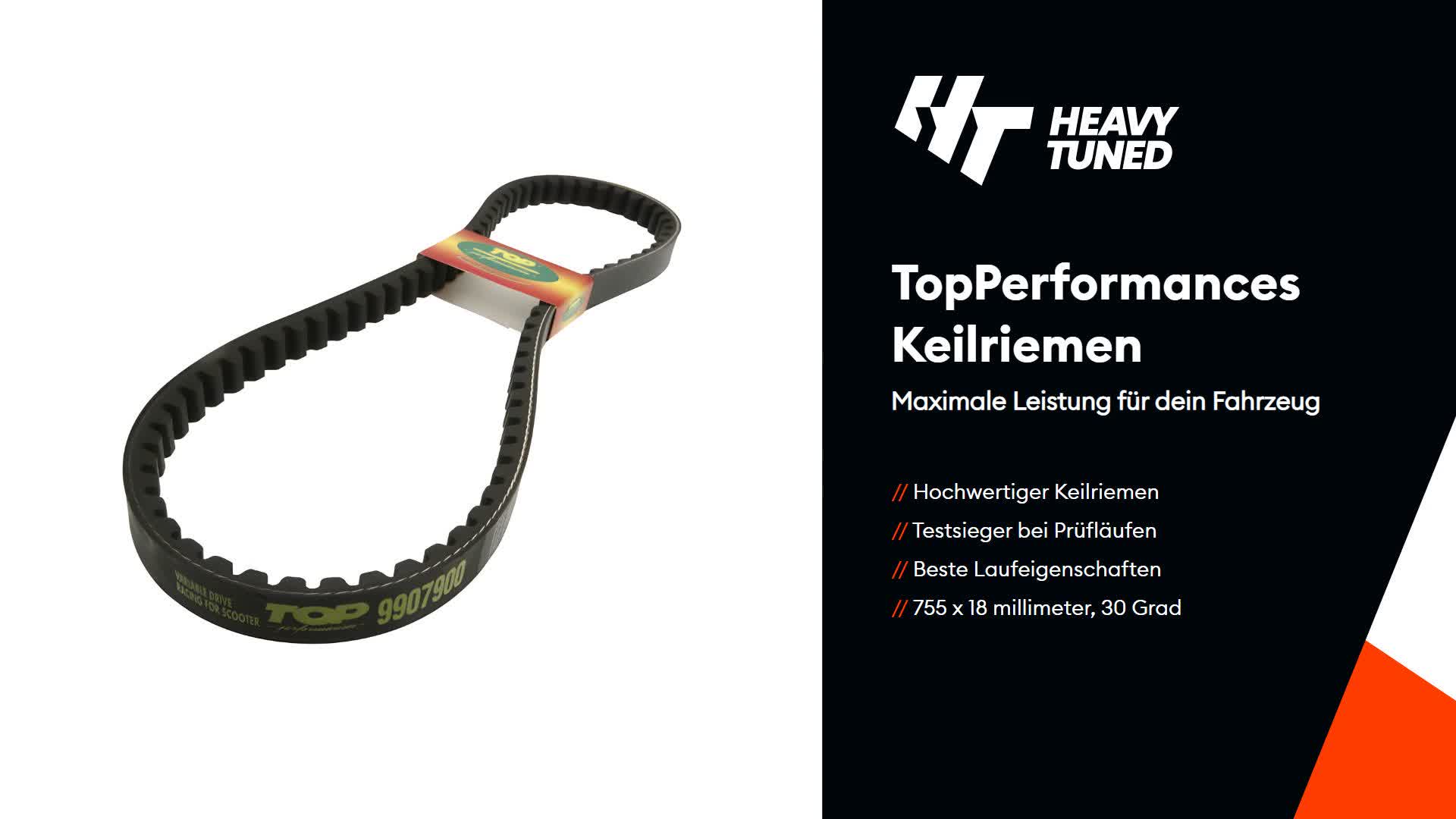 TopPerformances Keilriemen 755 x 18mm 30° kompatibel mit Produktbild-Vorschau 3