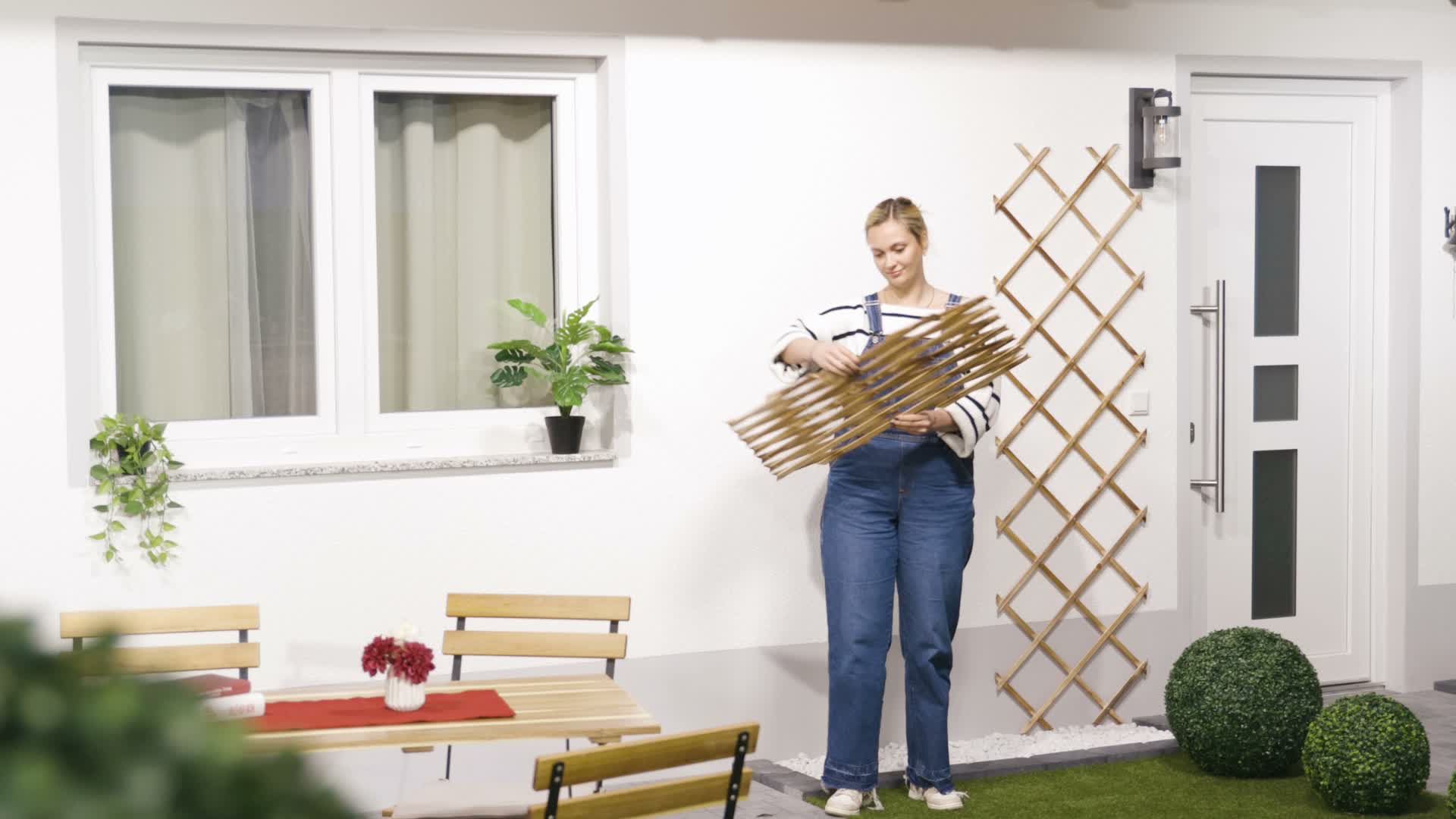 Relaxdays Rankgitter, ausziehbar, 3er Set, Rankhilfe Produktbild-Vorschau 7