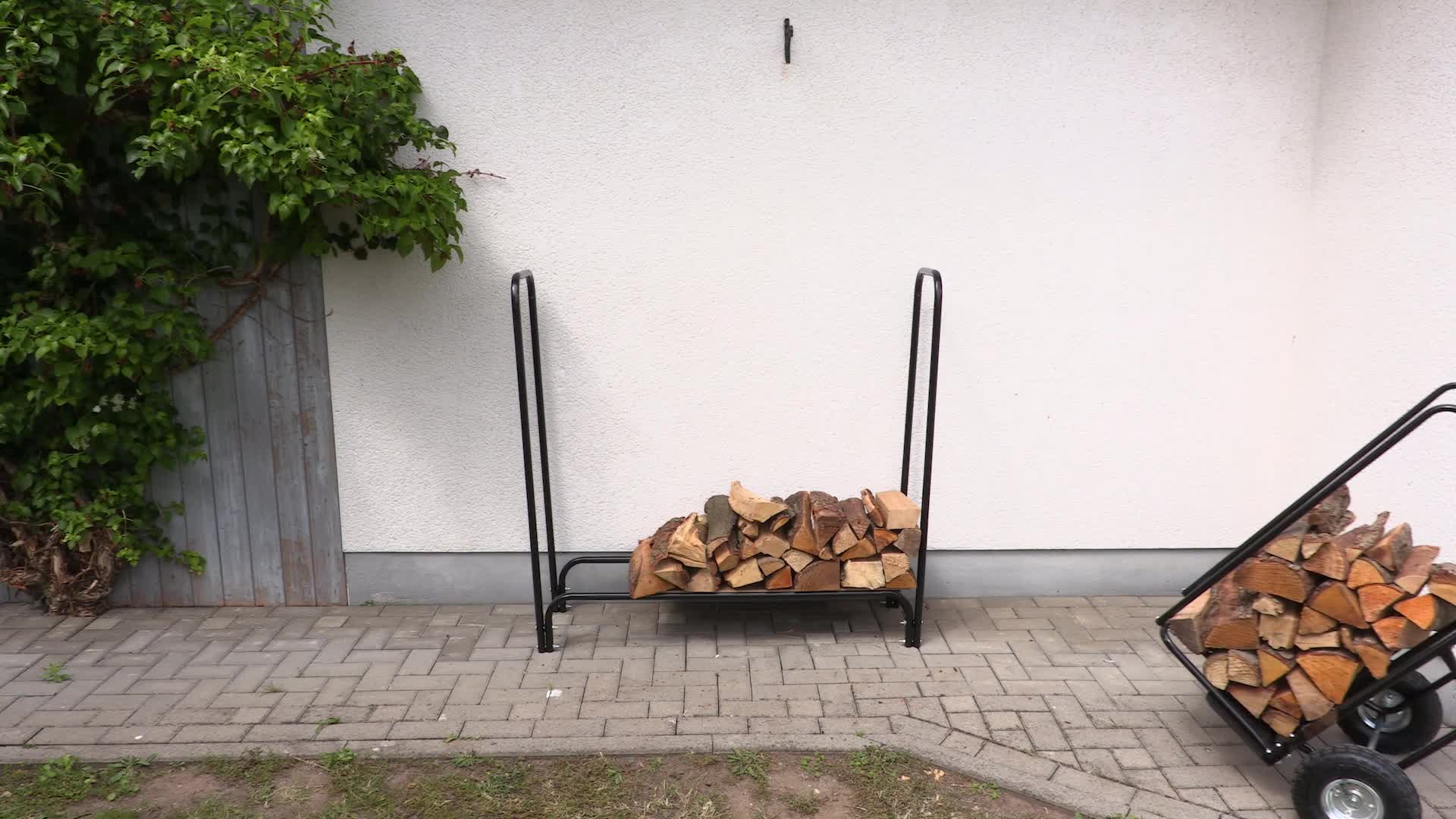 Relaxdays XL Kaminholzwagen Metall, Brennholzkarre mit 2 Produktbild-Vorschau 7