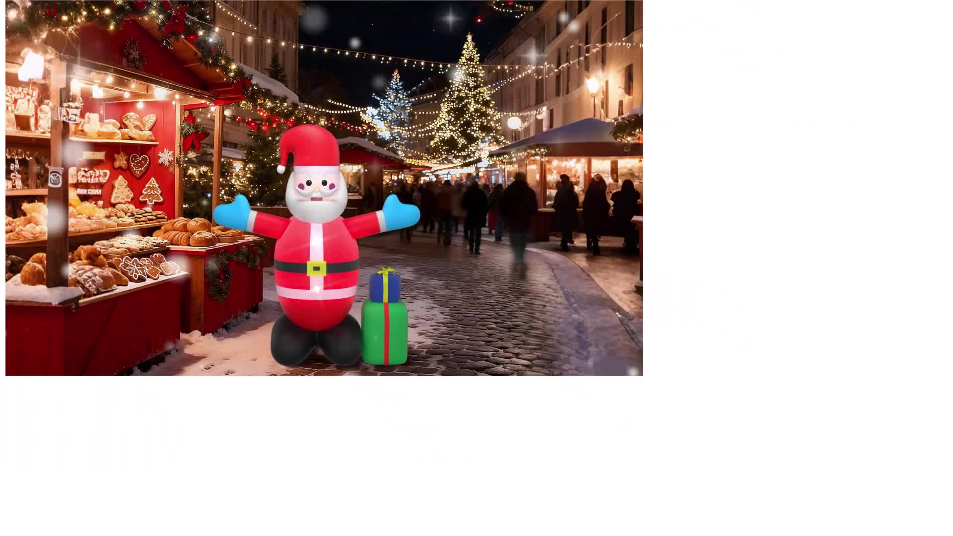 XMTECH Arbre de Noël gonflable 1,5 m avec boîtes cadeaux, Voir les images du produit 7