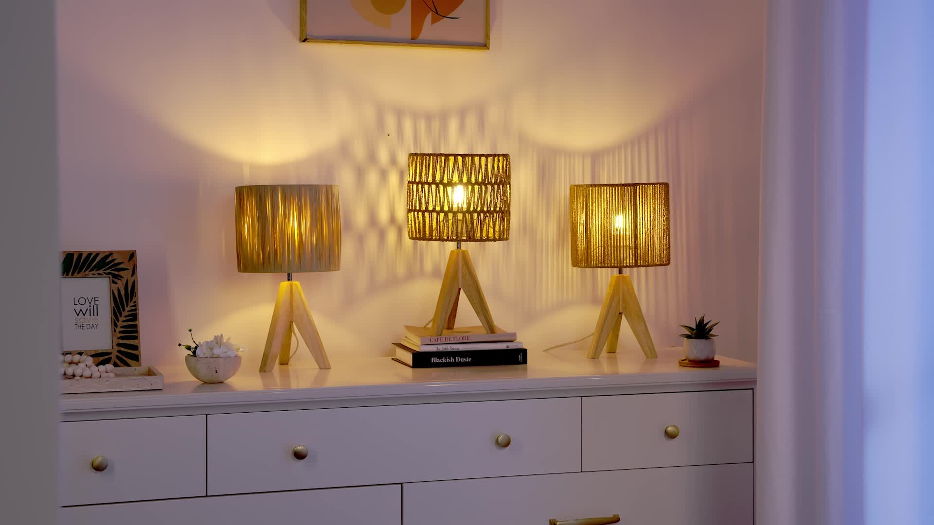 EDISHINE LED Nachttischlampe, Tischlampe mit Glühbirne, Produktbild-Vorschau 7