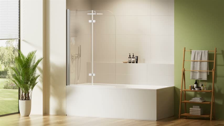 S'AFIELINA Paroi de douche 120x140cm, Paroi de baignoire Voir les images du produit 7