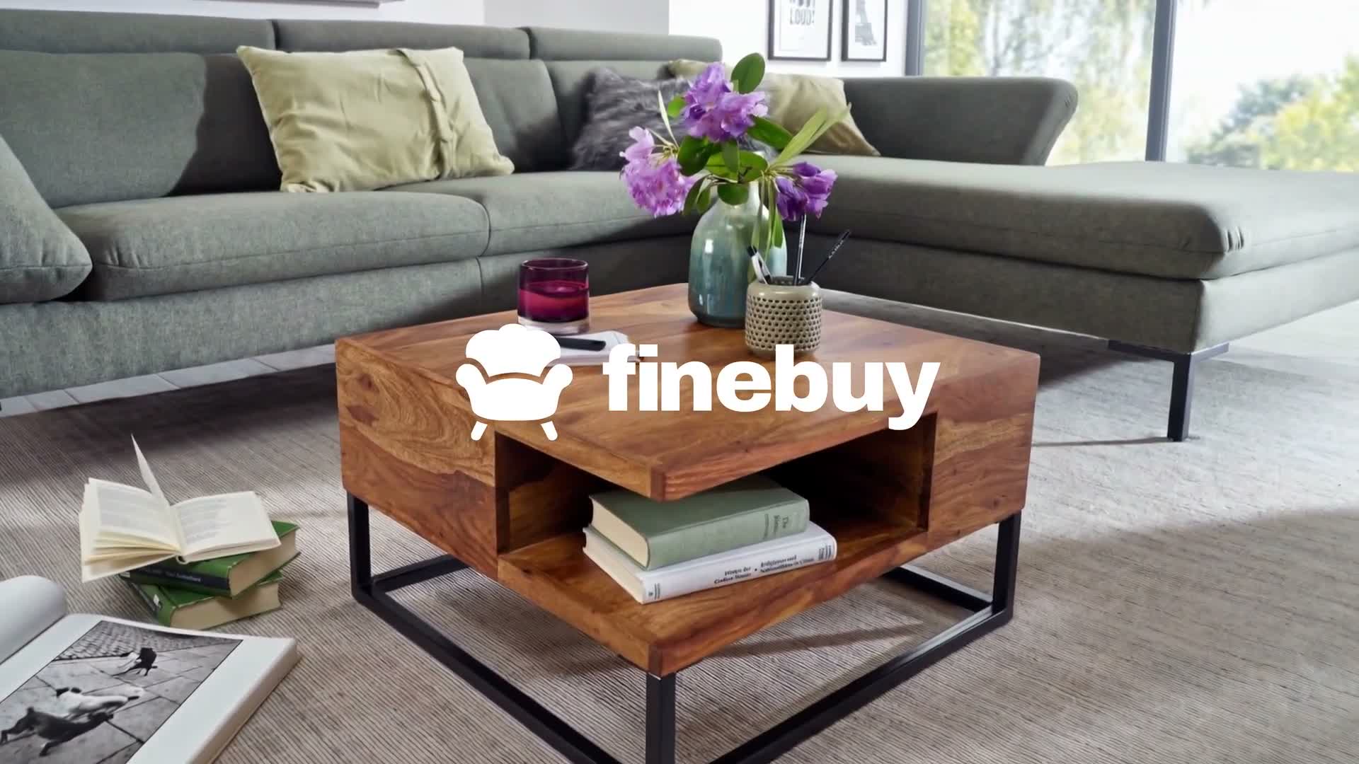 FineBuy Couchtisch 60x60x34,5 cm Sheesham Massivholz / Produktbild-Vorschau 7