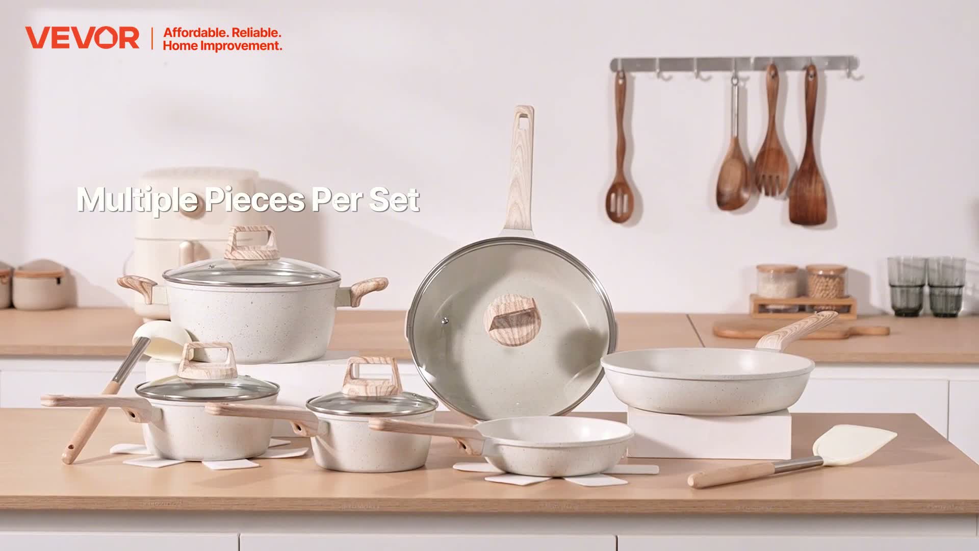 VEVOR Induktion Töpfe Pfannen Set (19-teilig) mit Produktbild-Vorschau 7