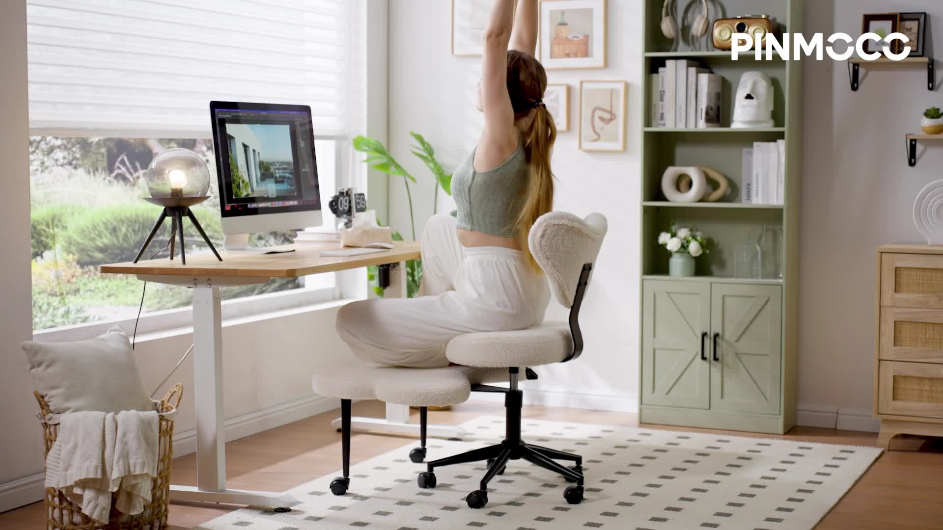 Ergonomischer Meditations-Bürostuhl mit Lordosenstütze, Produktbild-Vorschau 7