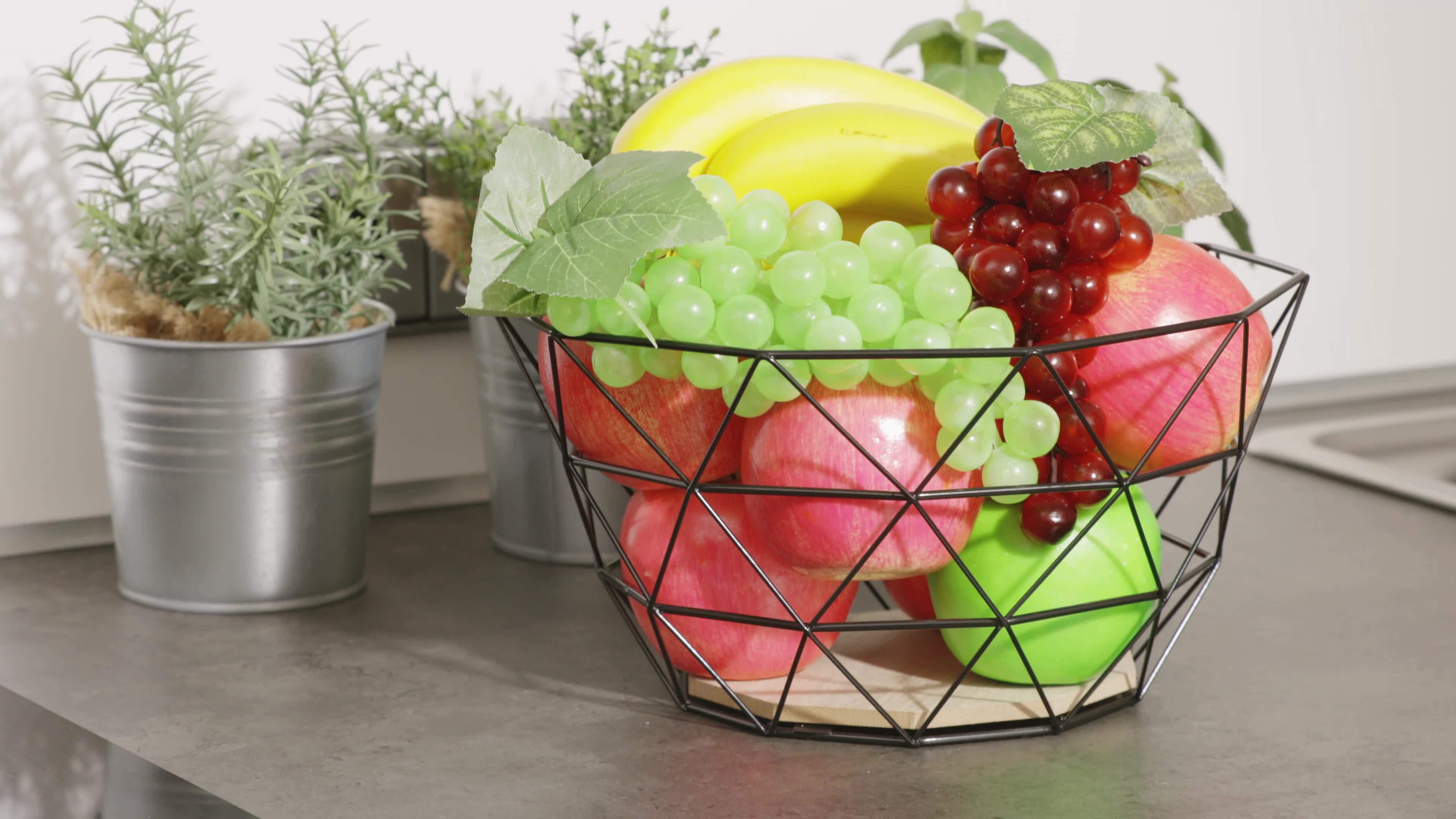 Relaxdays Obstkorb, dekorativer Obstschale, Obst & Gemüse, Produktbild-Vorschau 7