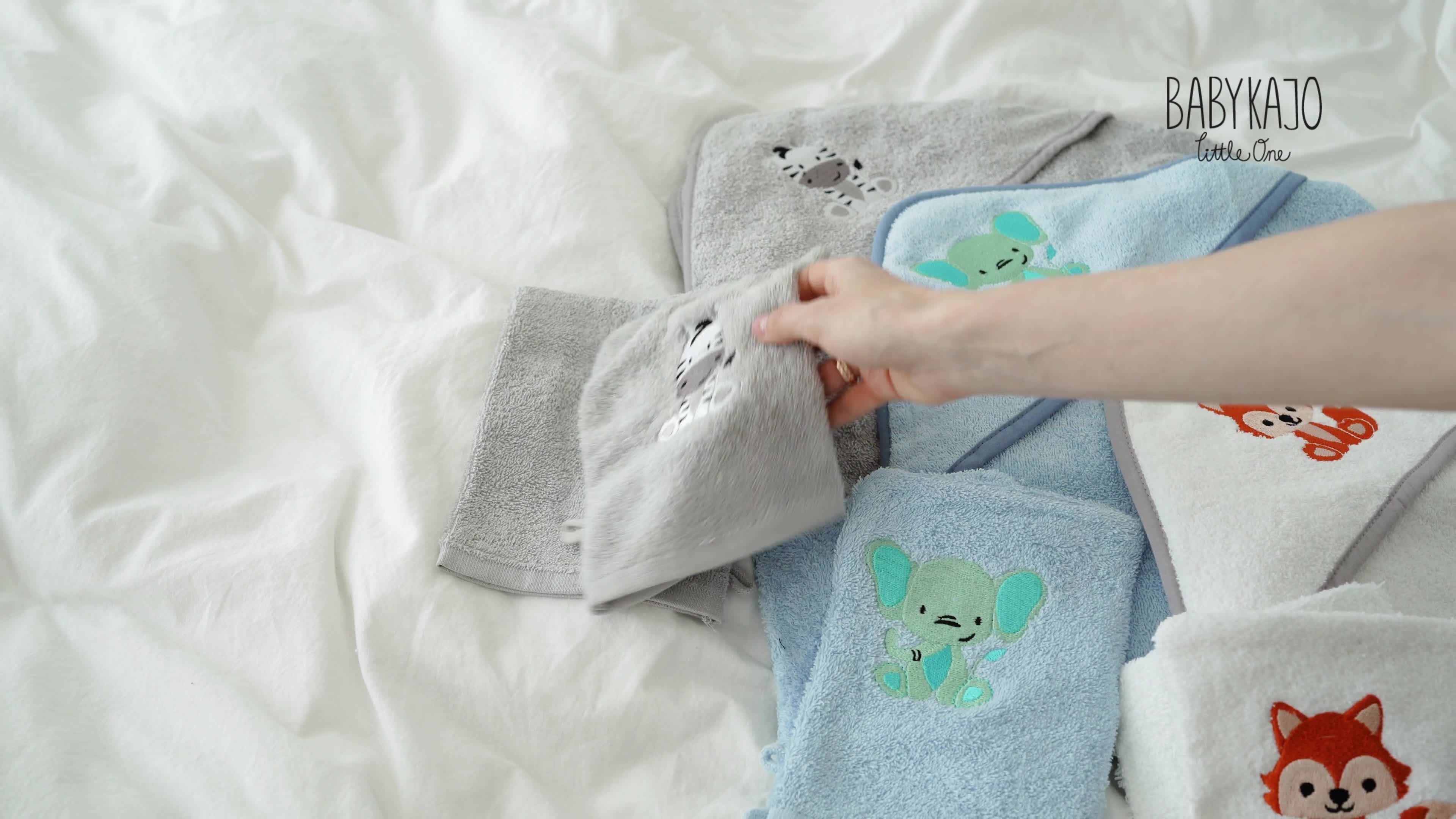 Baby Kapuzenhandtuch Set mit 2 Waschlappen. Baby Handtuch Produktbild-Vorschau 7