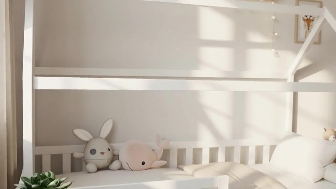 Kinderbett 90x200 mit Rausfallschutz und Lattenrost, Produktbild-Vorschau 7