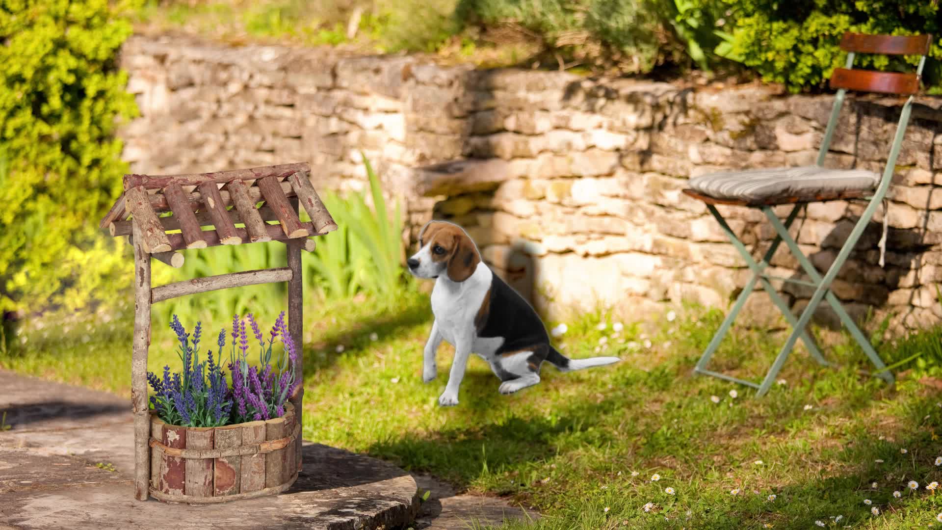 Relaxdays Holzbrunnen Garten, dekorativer Zierbrunnen aus Produktbild-Vorschau 7