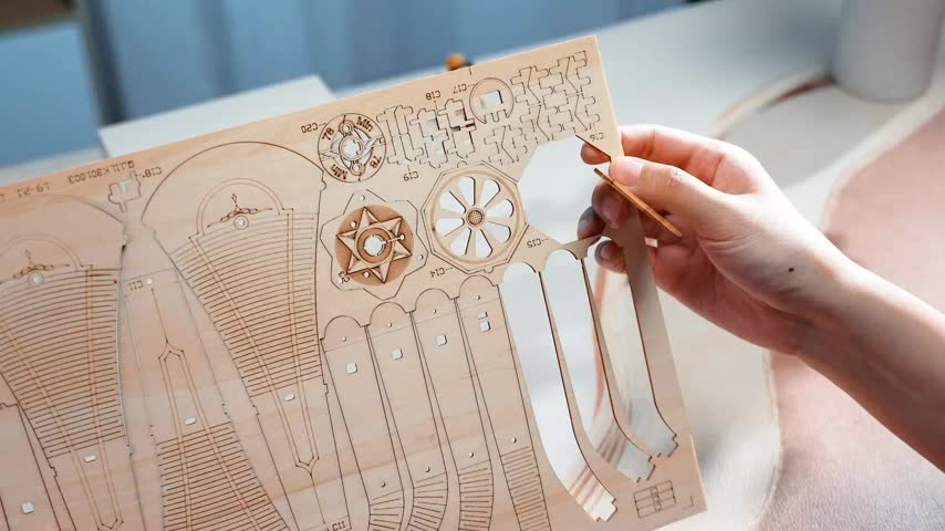 RoboTime 3D Holzpuzzle Mechanische Drehscheibe Produktbild-Vorschau 7