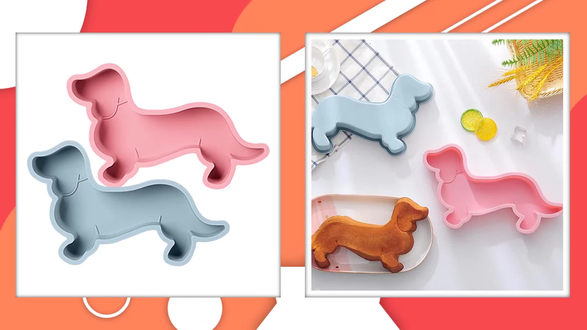2 Stück Silikon-Kuchenform, Hunde-Geburtstagskuchenform Produktbild-Vorschau 7
