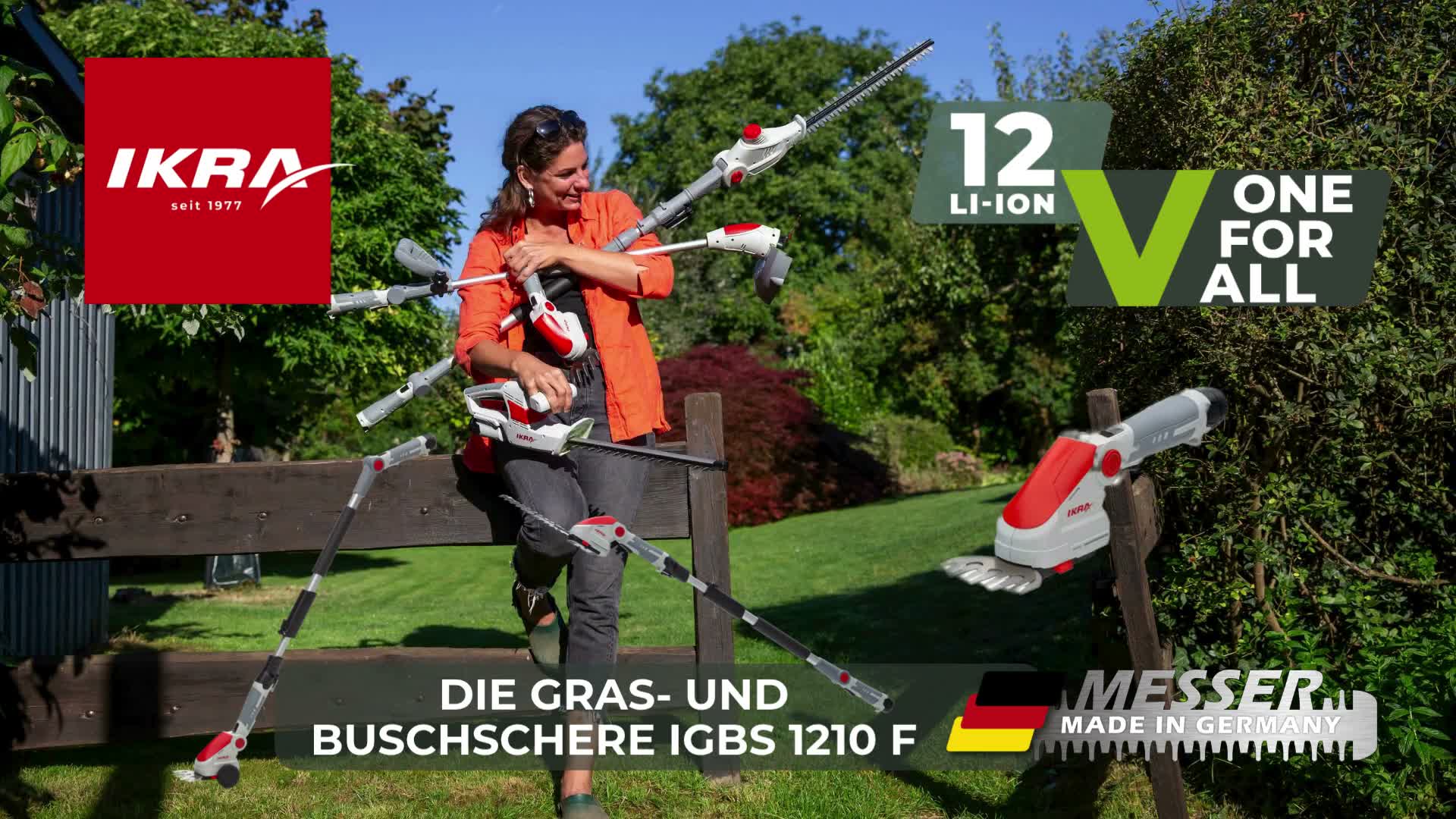 IKRA Akku Gras- & Strauchschere IGBS 1210 F | 12V | 2in1 Produktbild-Vorschau 7