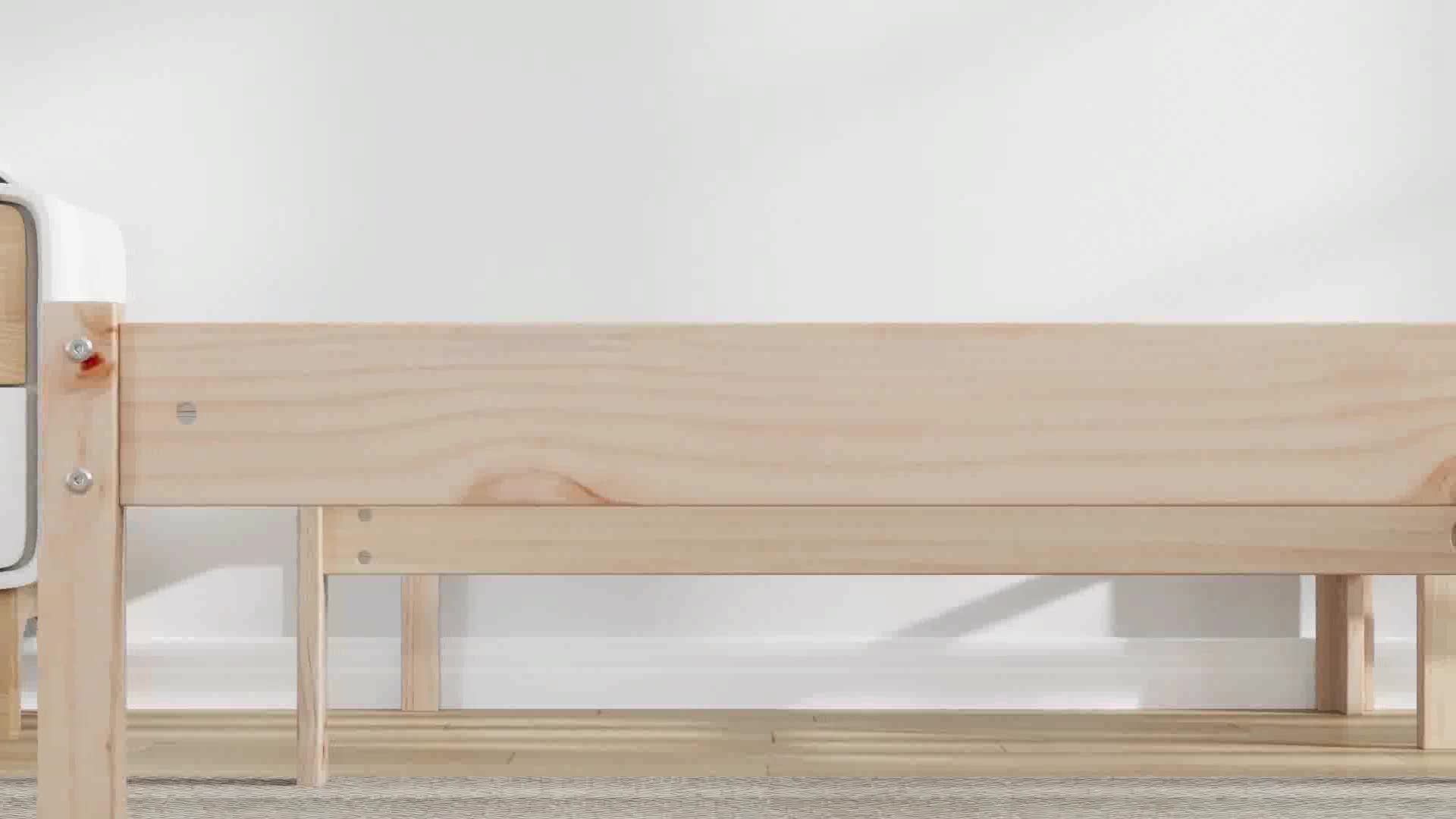 vidaXL Massivholzbett Weiß 180x200 cm Produktbild-Vorschau 7