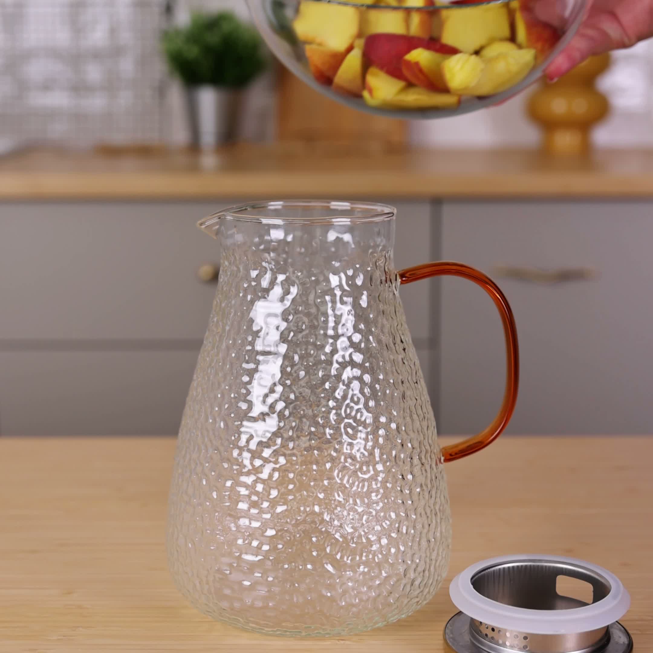 Kuketo | Szklany czajniczek z sitkiem 1,8 l - Żaroodporny Podgląd zdjęcia produktu 7