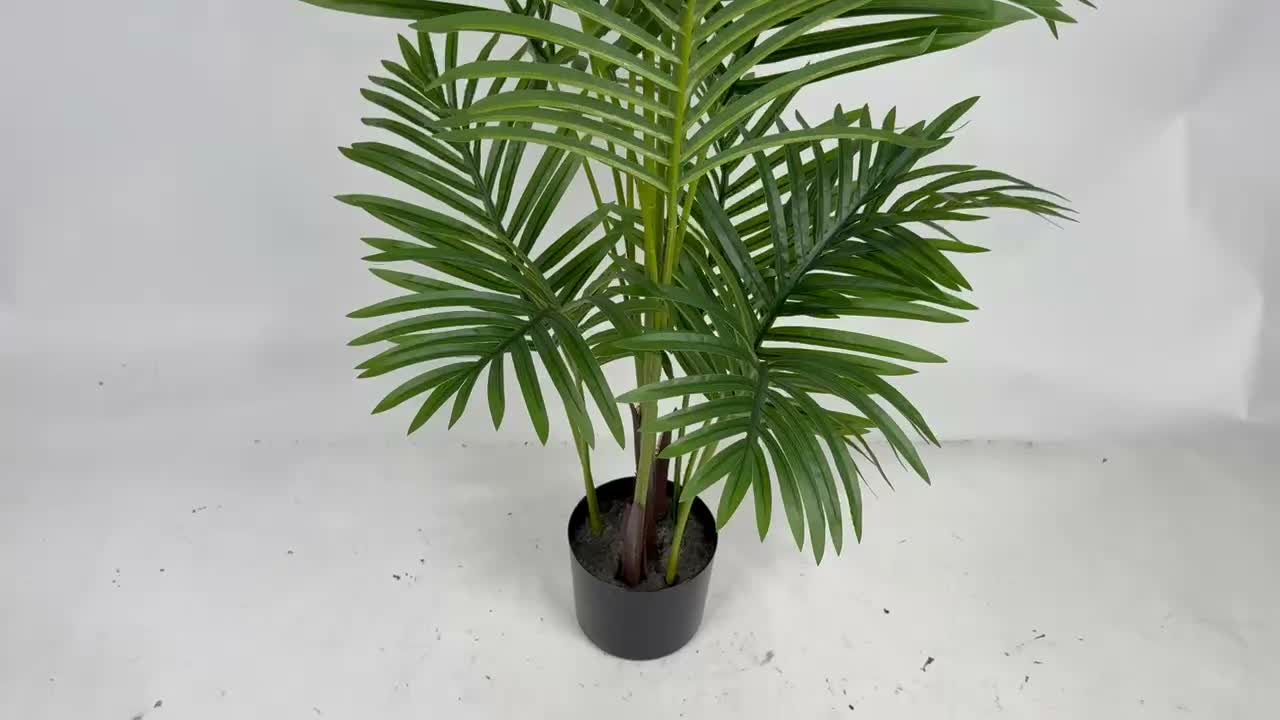 IvoQ Kunstpalme 150 cm – Tropische Kunstpflanze – Produktbild-Vorschau 7