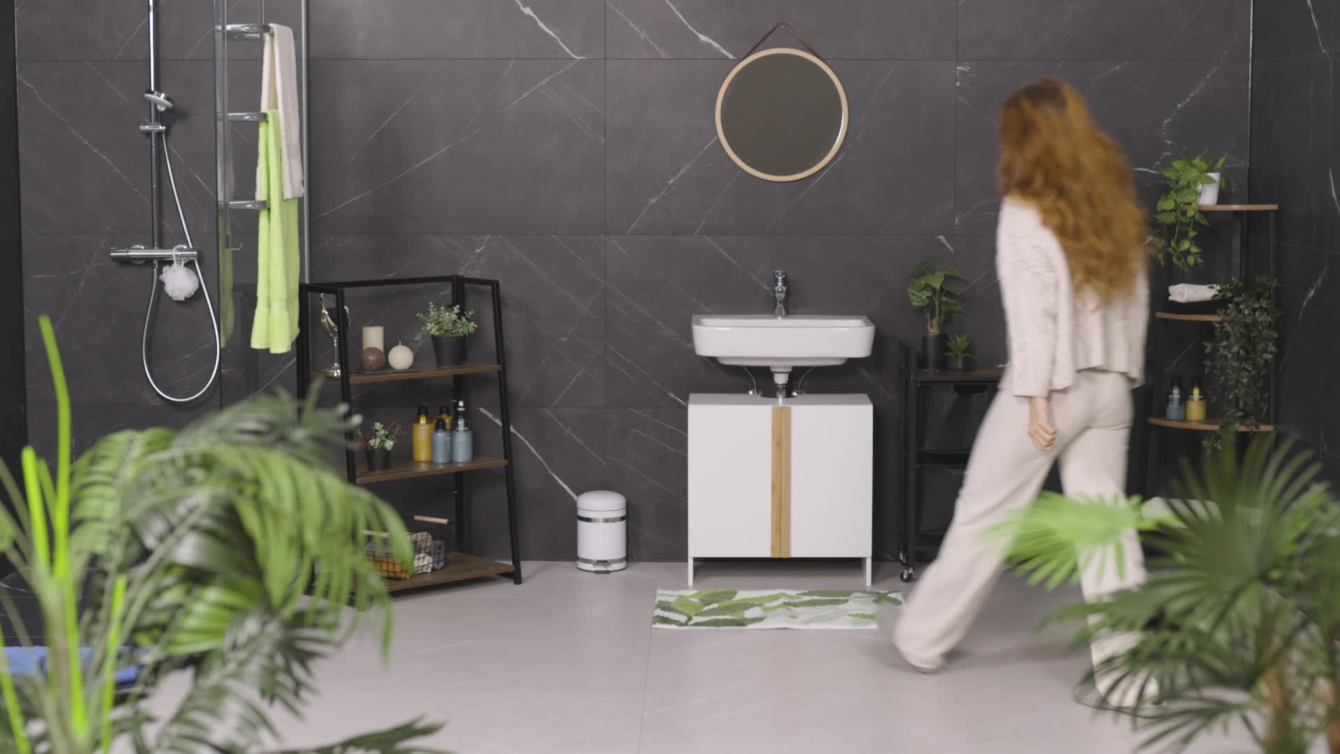 Relaxdays Wäschekorbregal, 3 ausziehbare Fächer, rollbare Produktbild-Vorschau 7
