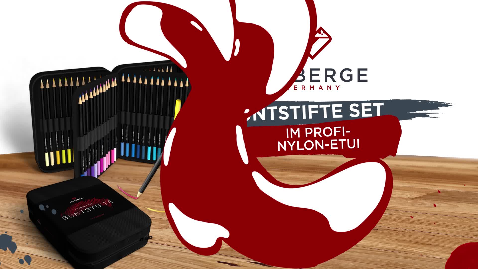 LIEBERGE Premium Buntstifte Set in Profi-Nylon-Etui – 72 Produktbild-Vorschau 7