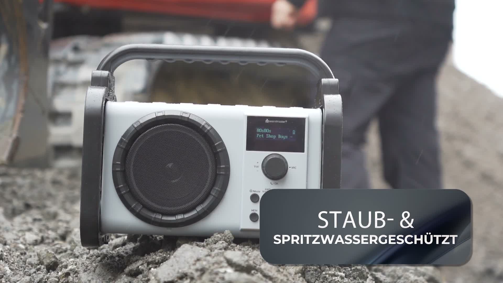 DAB80OR Baustellenradio DAB+ Bluetooth Akku IP44 Produktbild-Vorschau 7