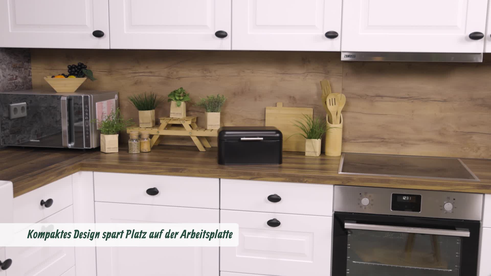Relaxdays Brotkasten mit Brotbeuel, Brotbox mit Deckel & Produktbild-Vorschau 7