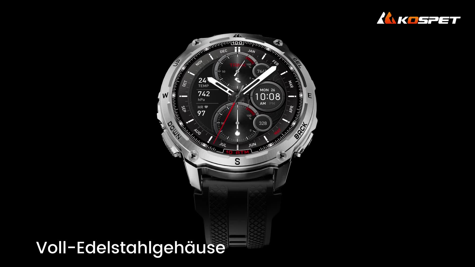 KOSPET TANK T4 GPS Smartwatch Herren, Produktbild-Vorschau 7