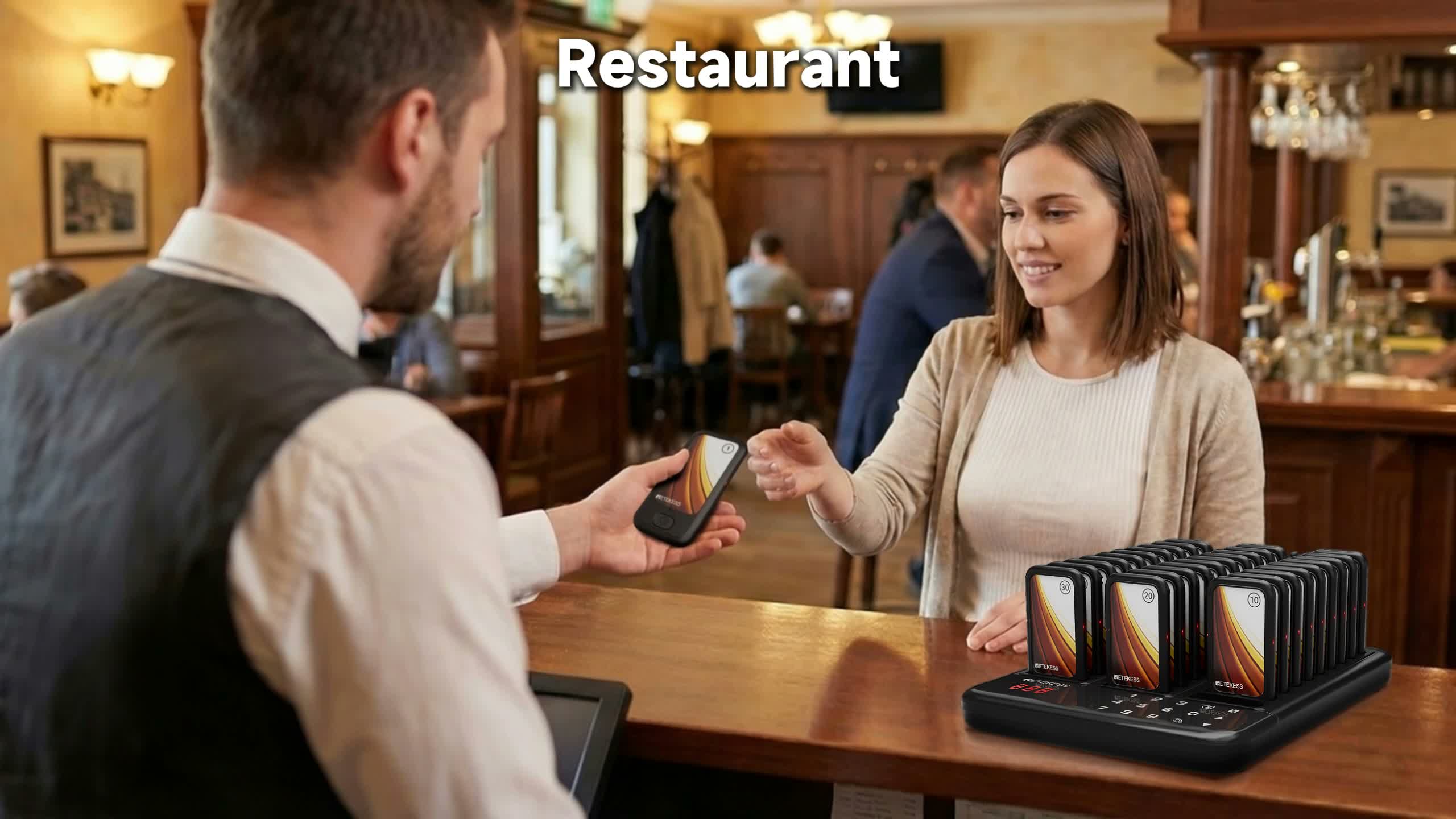 Retekess TD173P Pager Rufsystem, Restaurant Pager, 30 Produktbild-Vorschau 7