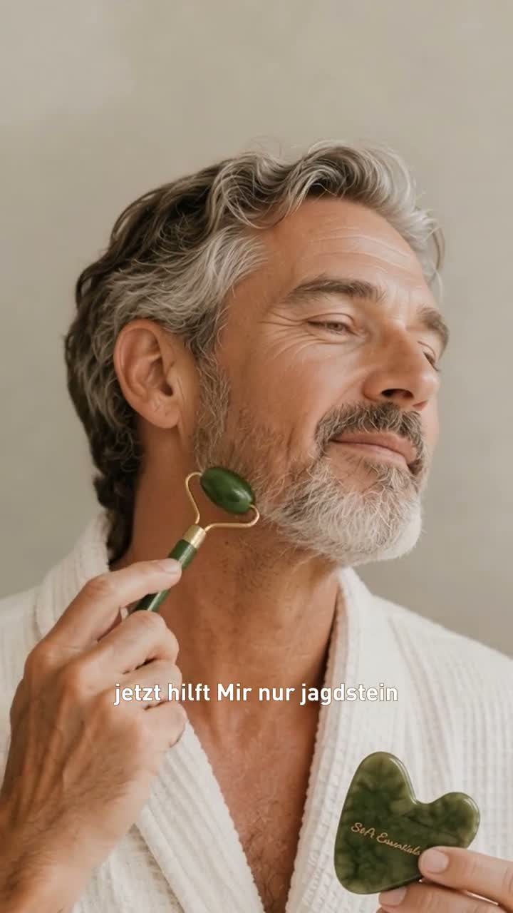 Jade Roller & Gua Sha Set – 100% Echter Jadestein – Produktbild-Vorschau 7