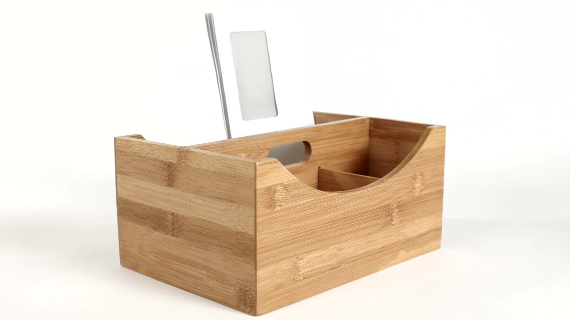 Relaxdays Schreibtischorganizer Bambus, Stifteköcher, 4 Produktbild-Vorschau 6
