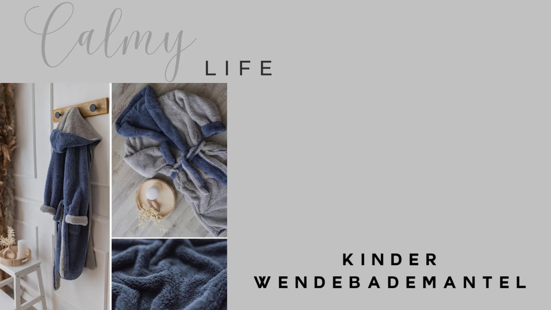 Bademantel Kinder Mädchen Jungen mit Wendefunktion und Produktbild-Vorschau 7