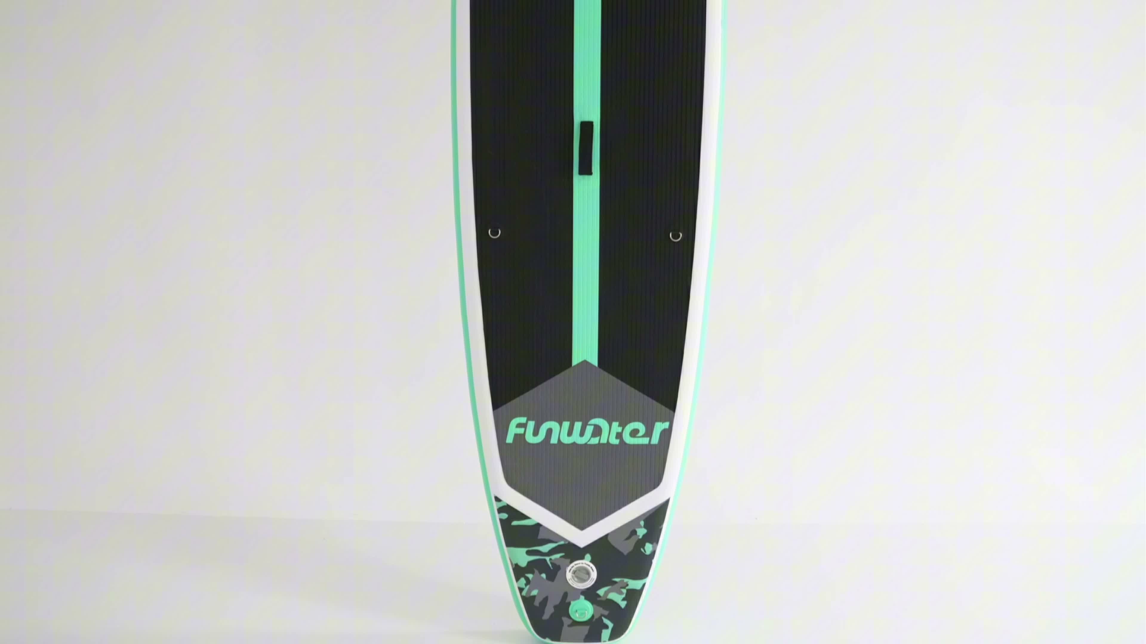 Funwater Aufblasbares SUP Board 350×84×15cm, Türkis &Grau Produktbild-Vorschau 6