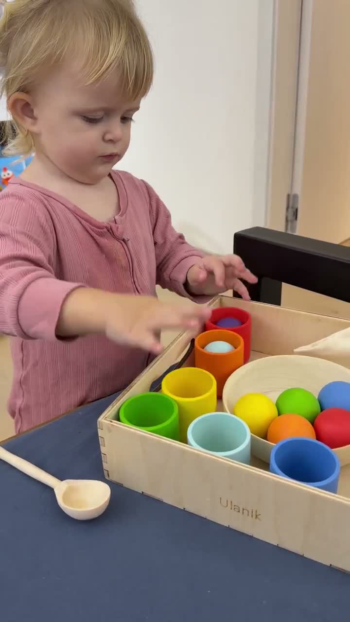 Ulanik Montessori Holzspielzeug "Regenbogen: Kugeln in Produktbild-Vorschau 7