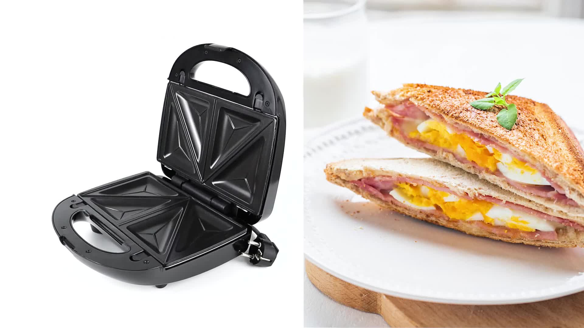 Sandwichmaker 3 in 1, Waffeleisen Sandwichtoaster, Grill Produktbild-Vorschau 7