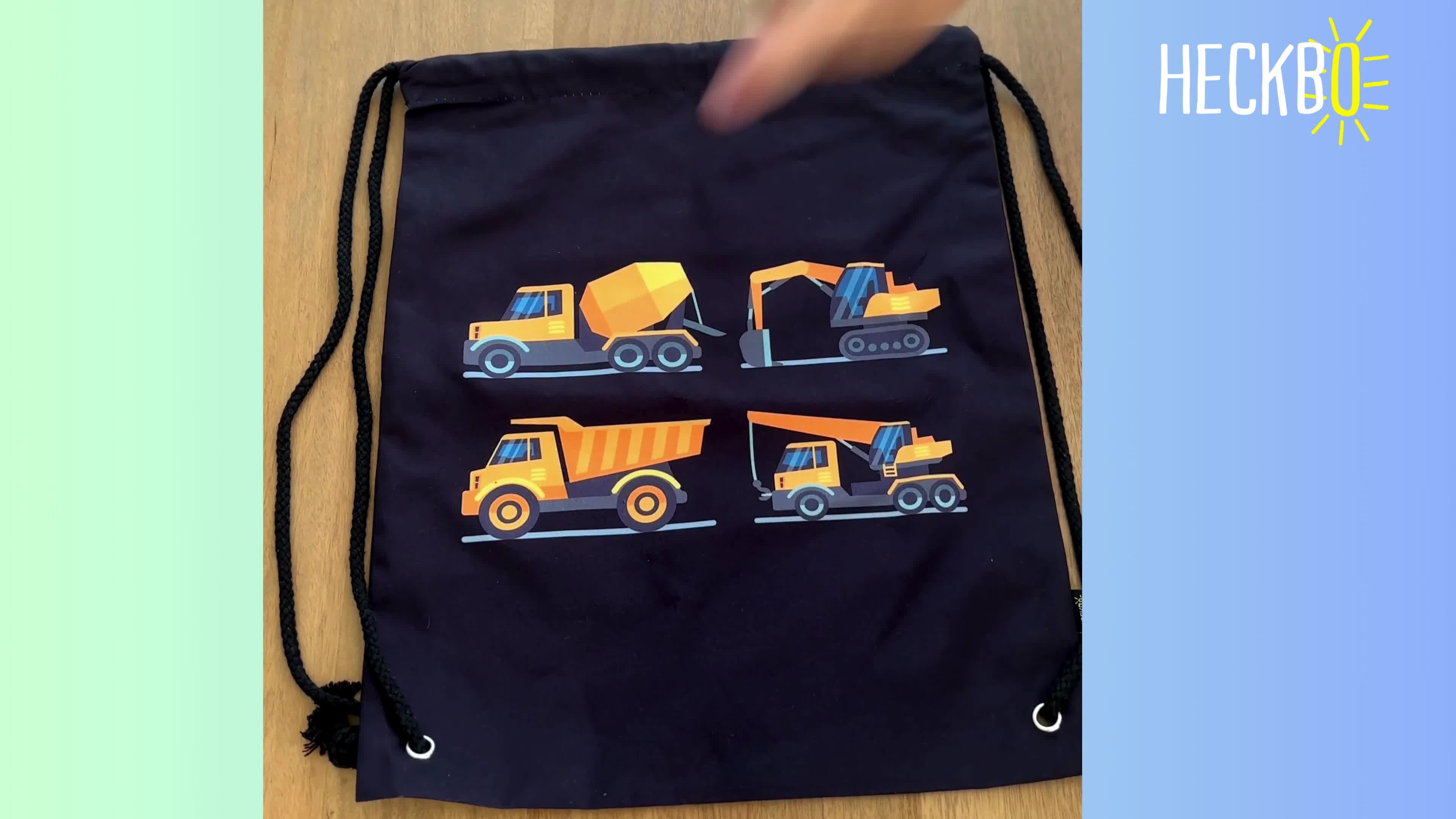 HECKBO Kinder Baumwolle Turnbeutel für Jungen Jungs | Produktbild-Vorschau 7