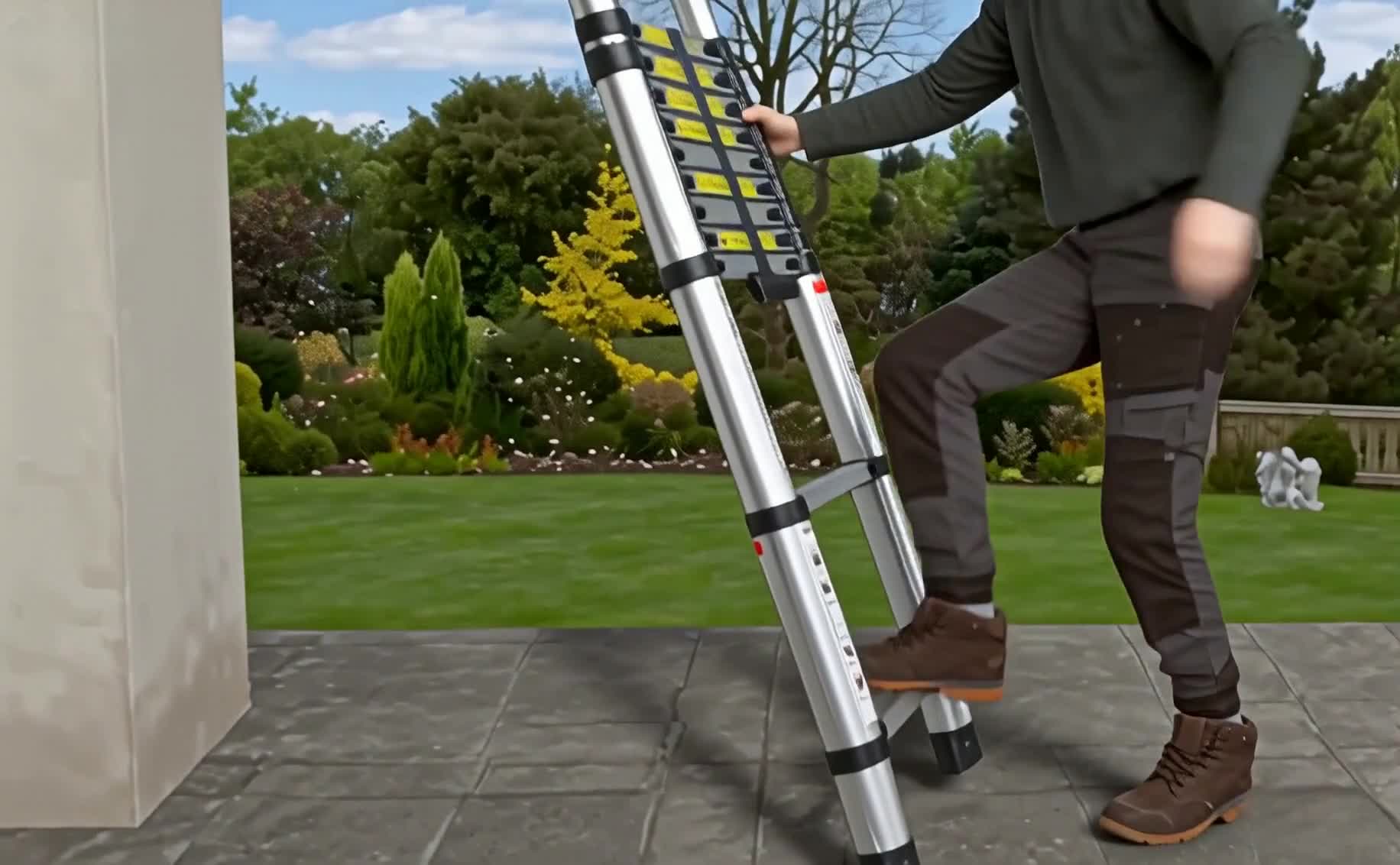 TolleTour Teleskopleiter 4.4m Stehleiter Mehrzweckleiter Produktbild-Vorschau 7