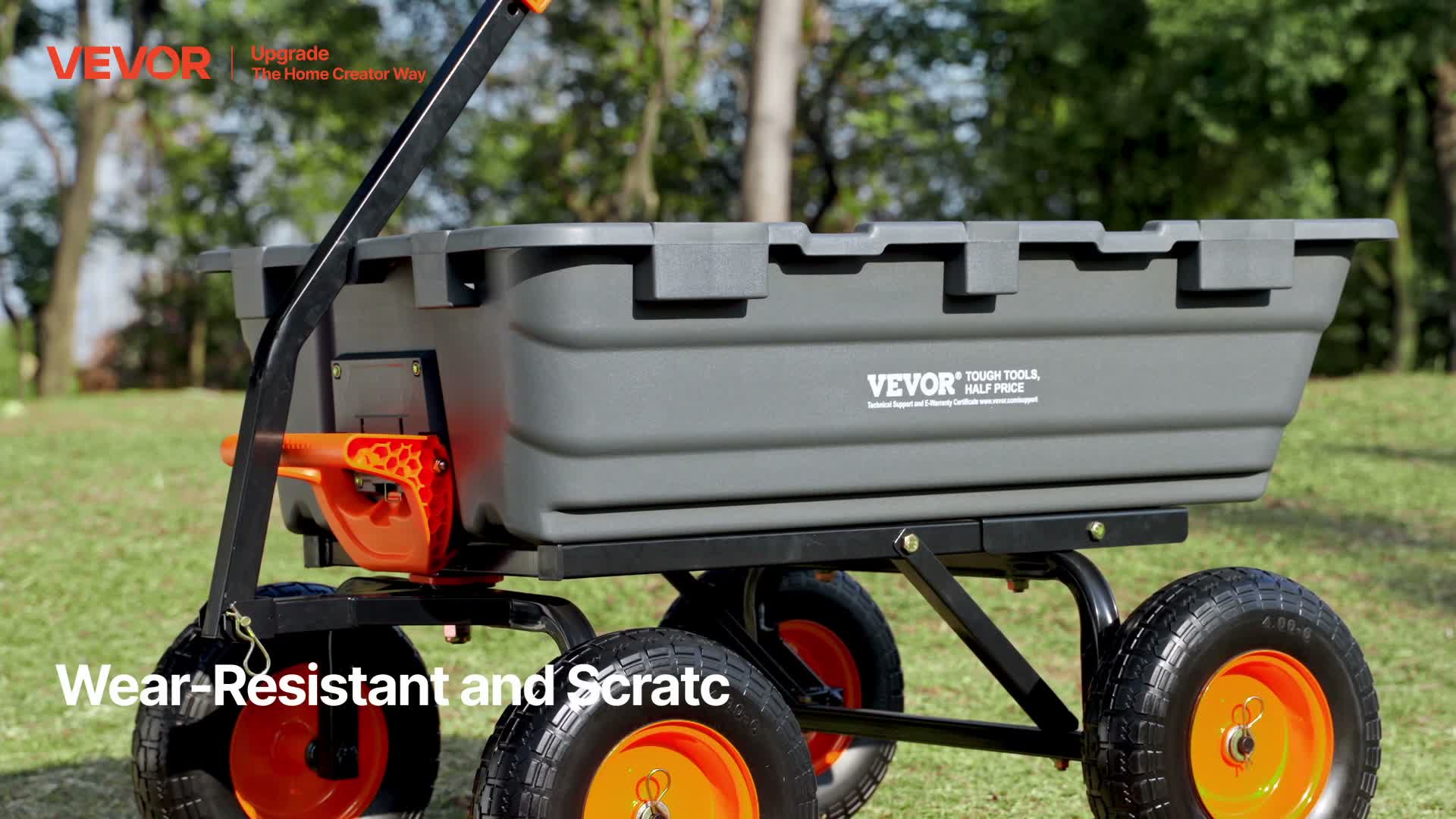 VEVOR Gartenwagen mit Kippfunktion, 544 kg Belastbarer Produktbild-Vorschau 7