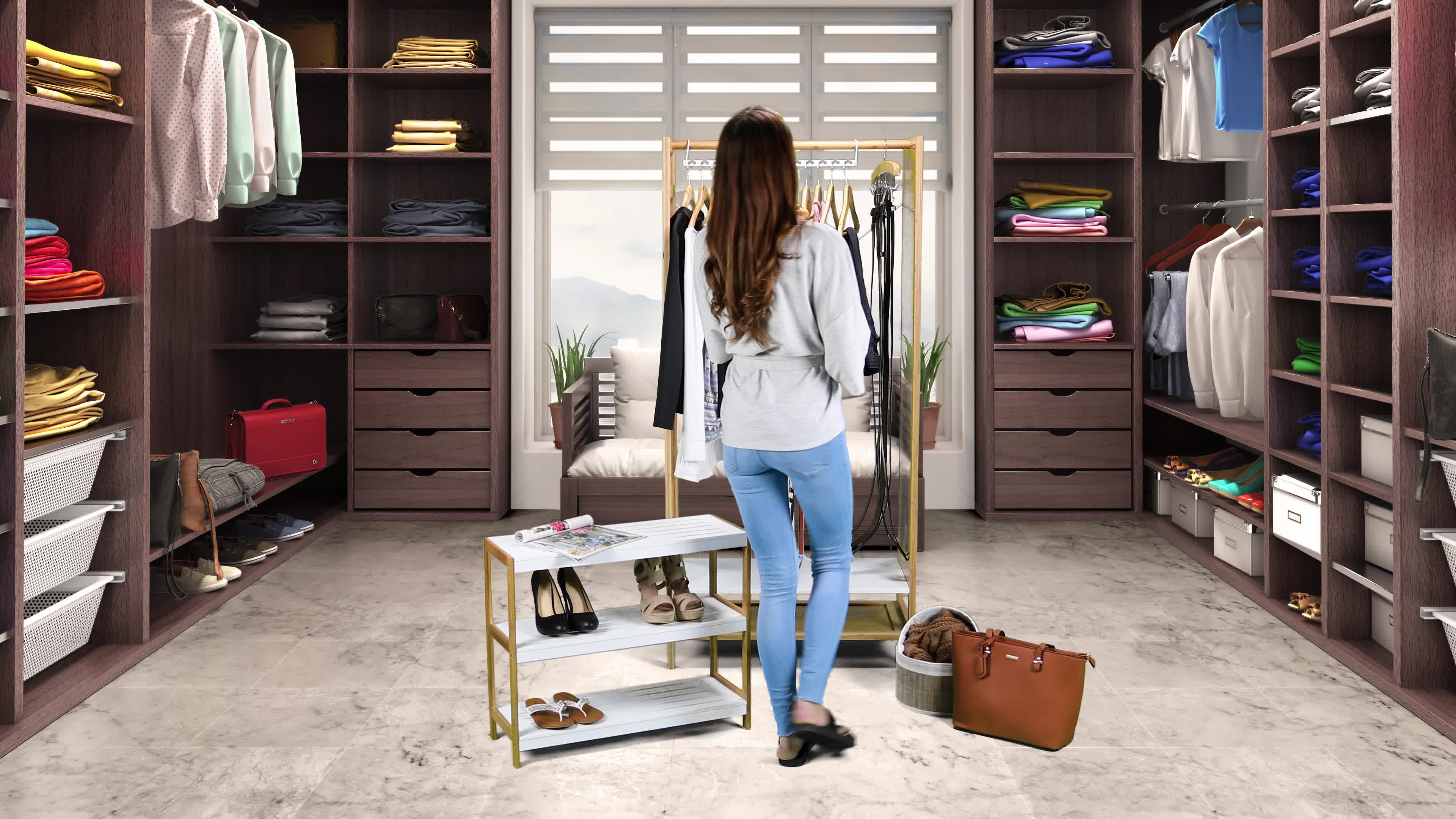 Relaxdays Gürtelhalter Kleiderschrank, 2er Pack, 12 Gürtel, Produktbild-Vorschau 7