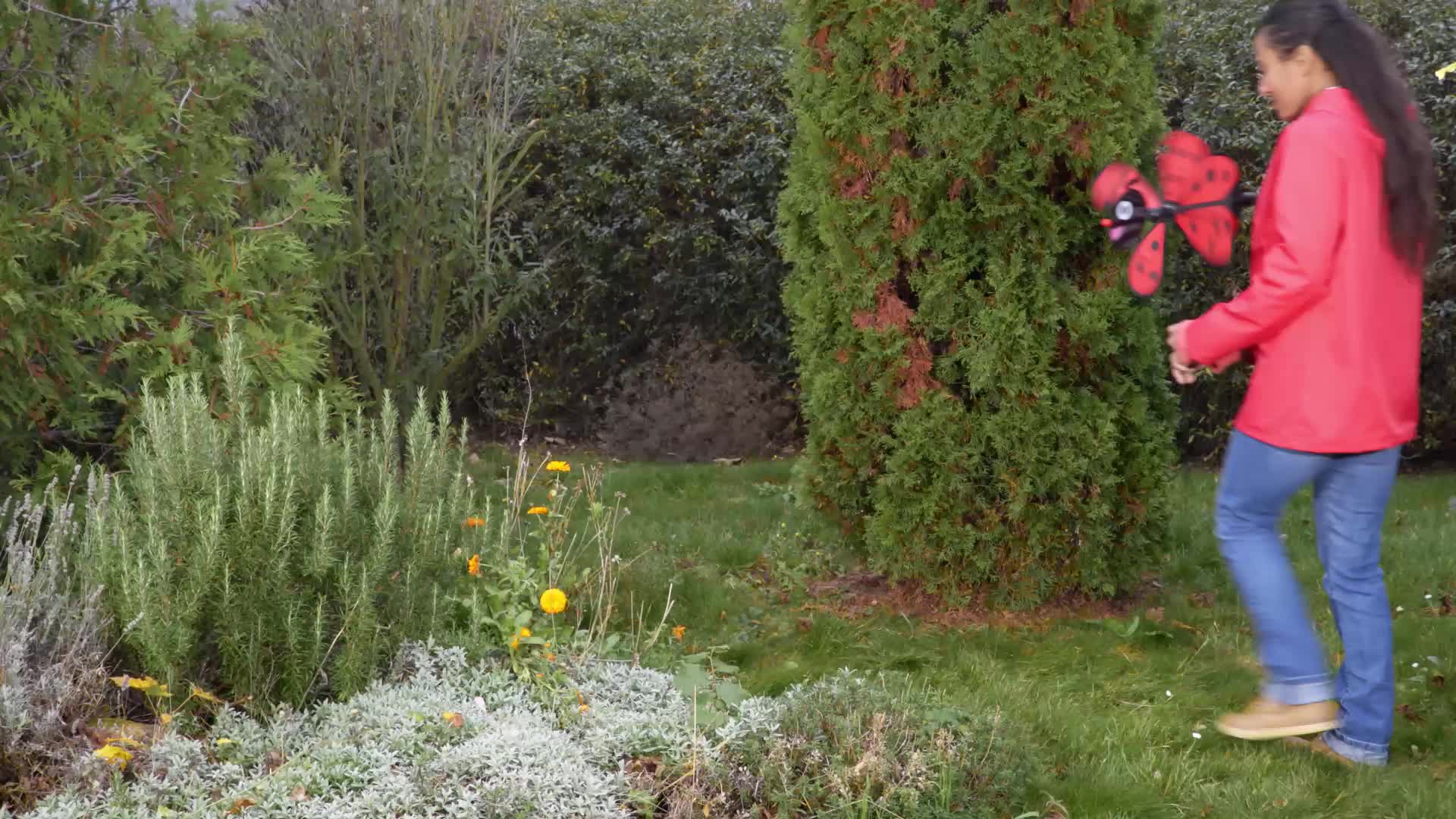 Relaxdays Windrad Käfer, niedlicher Gartenstecker, Produktbild-Vorschau 7