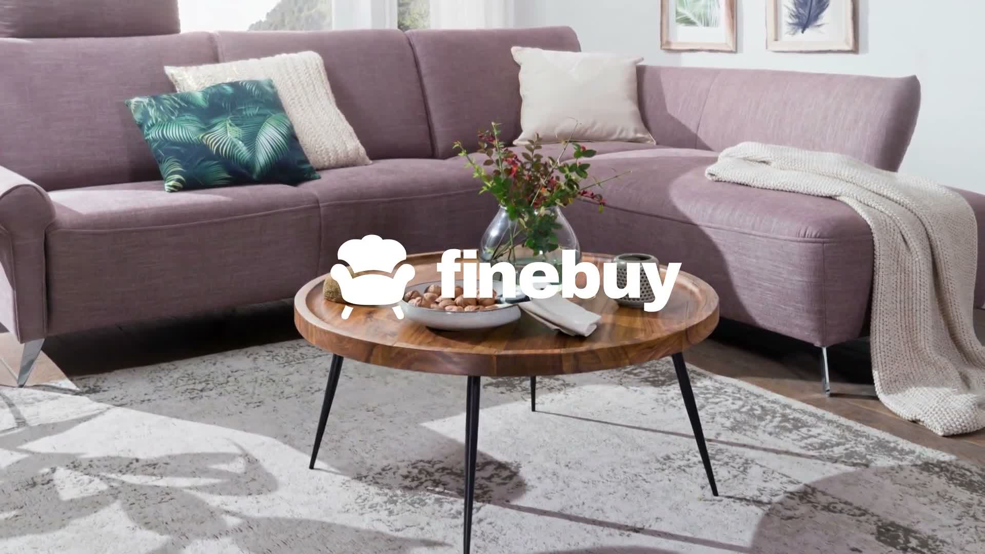 FineBuy Couchtisch Sheesham Massivholz rund Ø 75 cm – Produktbild-Vorschau 7