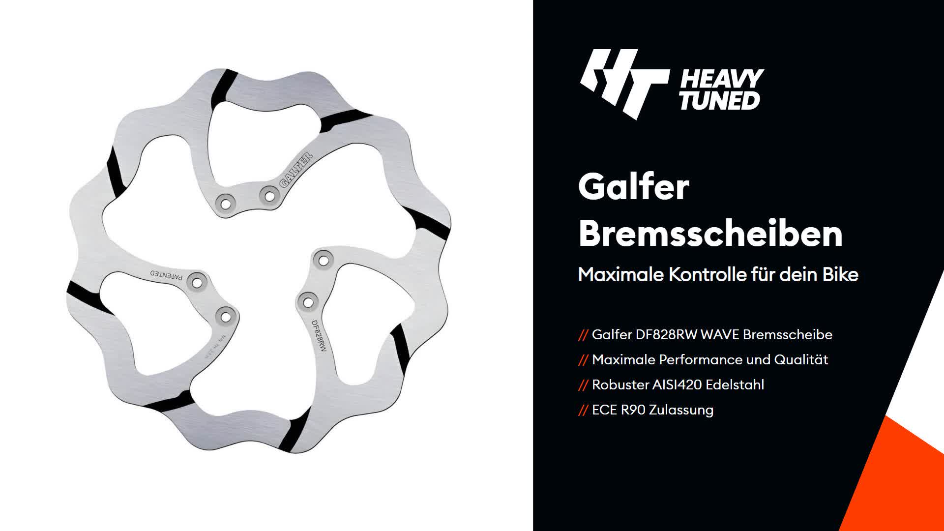 Bremsscheibe Galfer DF828RW WAVE® starr Racing Grooved Produktbild-Vorschau 3