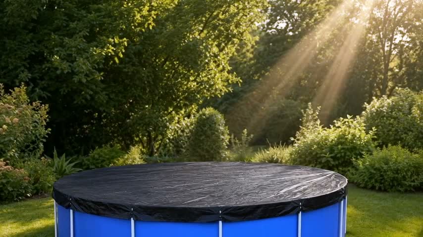 Poolabdeckung rund – Extra starke 200 g/m² Poolplane Produktbild-Vorschau 7
